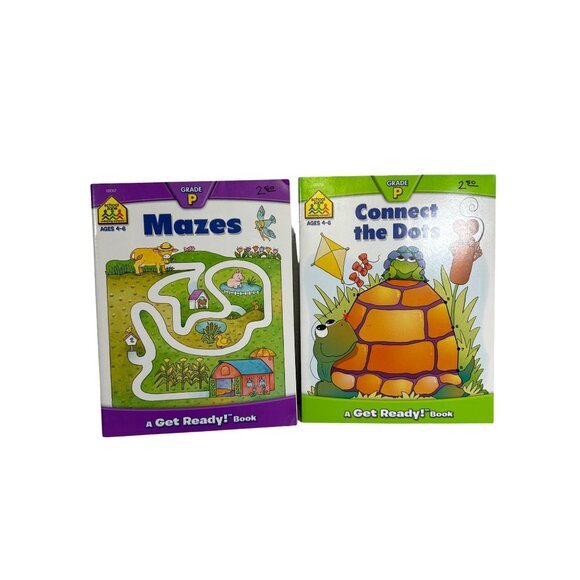 Preschool Workbooks Mazes and Connect the Dots by School Zone - Picture 1 of 6